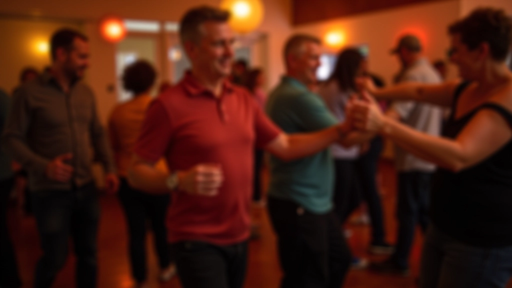 Salsa dancers in a social setting